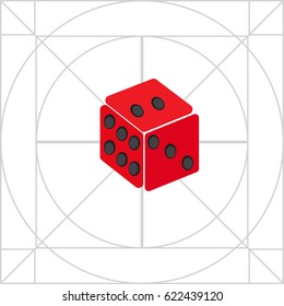 Dices icon . Illustration isolated