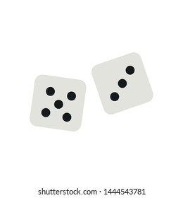 Dices Icon Isolated On White Background. Casino Dices Symbol Modern Simple Vector Icon For Web Site Or Mobile App
