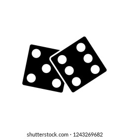 Dices icon, logo on white background