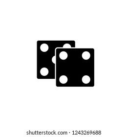Dices icon, logo on white background