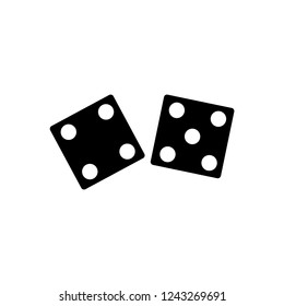 Dices icon, logo on white background
