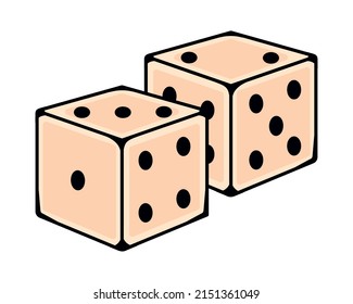 dices icon on white background