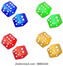 Dices icon set
