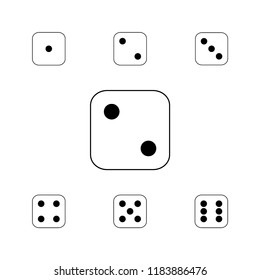dices icon set is game