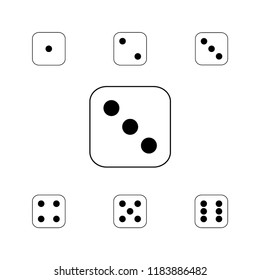 dices icon set is game