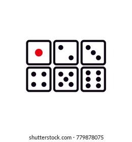 dices icon vector
