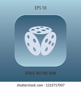 Dices icon, vector design element