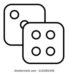 Imagen vectorial de icono de Dices. También se puede usar para aplicaciones web, aplicaciones móviles y medios impresos.