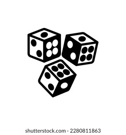 Dices icon in vector. Logotype