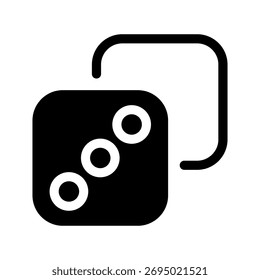 Ilustración de diseño de símbolo de Vector de icono de dados