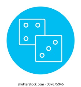 Dices line icon.