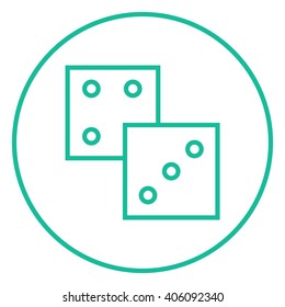 Dices line icon.