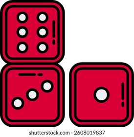 Dices Line vector Icon Design