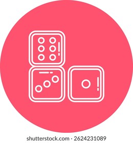 Dices Line vector Icon Design
