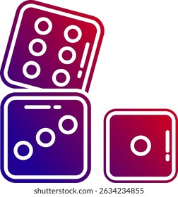 Dices Line vector Icon Design