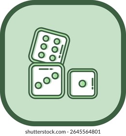 Dices Line vector Icon Design