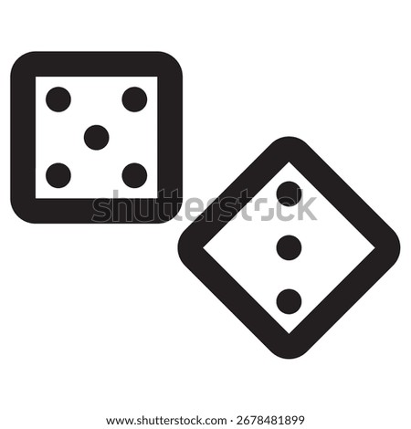 Dices Modern Vector Icon – Minimal Illustration Symbol Template for Web Mobile App UI Design