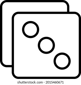 Dices Outline Vector Icon Design
