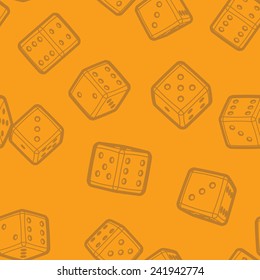 Dices seamless background.