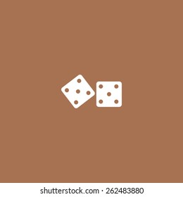 Dices sign. Casino game symbol.