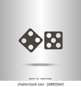 Dices sign. Casino game symbol.