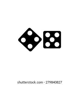 Dices sign. Casino game symbol.