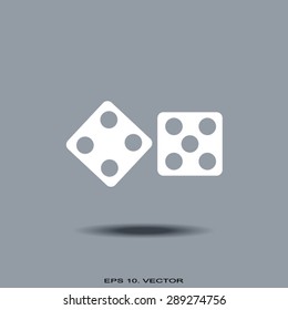 Dices sign. Casino game symbol.
