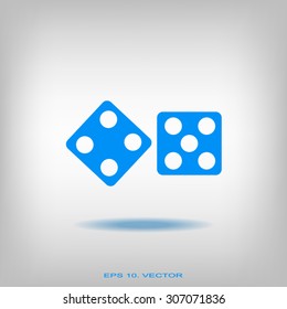 Dices sign. Casino game symbol.