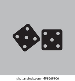 Dices sign. Casino game symbol.