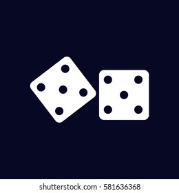 Dices sign. Casino game symbol.