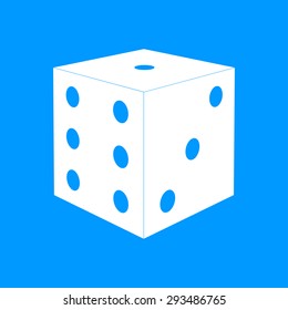 Dices sign icon. Casino game symbol. Flat design style eps 10
