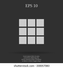 Dices sign icon. Casino game symbol. Flat design style eps 10