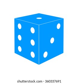 Dices sign icon. Casino game symbol. Flat design style eps 10
