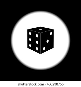 Dices sign icon. Casino game symbol. Flat design style eps 10