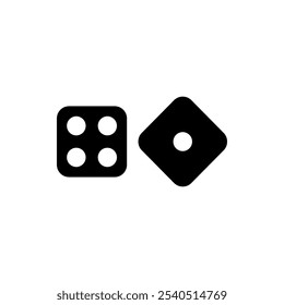Dices simple icon vector. Flat design. White background.ai