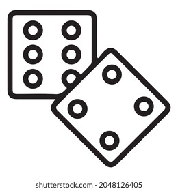 dices stroke game vector art
