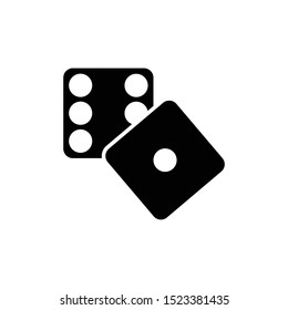 Dices Symbol Icon Vector Illustration