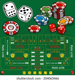 dices table vector set 