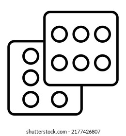 Dices vector icon. Can be used for printing, mobile and web applications.