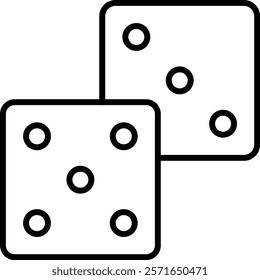 Dices vector icon. Can be used for printing, mobile and web applications.