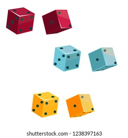 dices, vector illustration