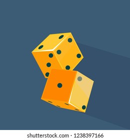 dices, vector illustration