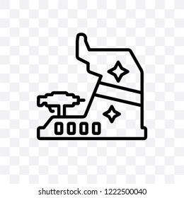 Dices vector linear icon isolated on transparent background, Dices transparency concept can be used for web and mobile