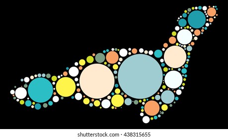 Dichtung seal shape vector design by color point