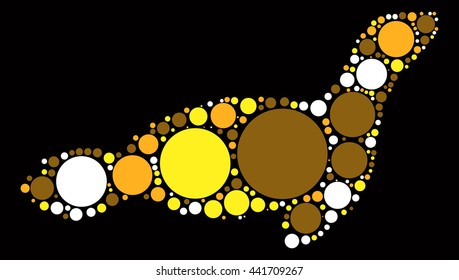 Dichtung seal shape vector design by color point
