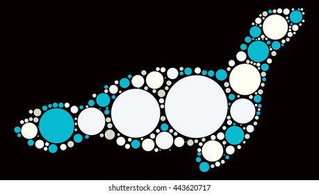 Dichtung seal shape vector design by color point