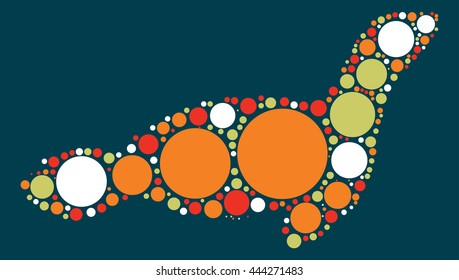 Dichtung seal shape vector design by color point