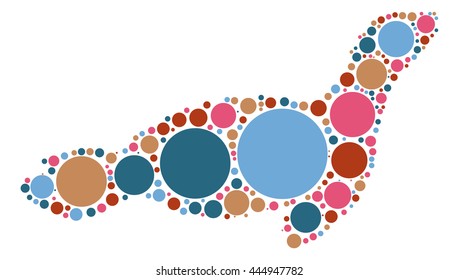 Dichtung seal shape vector design by color point