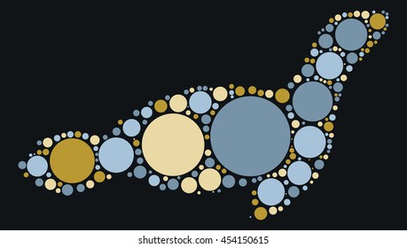 Dichtung seal shape vector design by color point