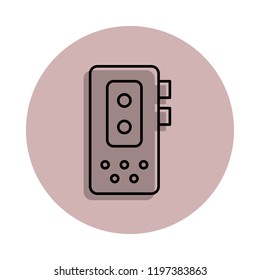Dictaphone icon in badge style. One of Media, Press collection icon can be used for UI, UX